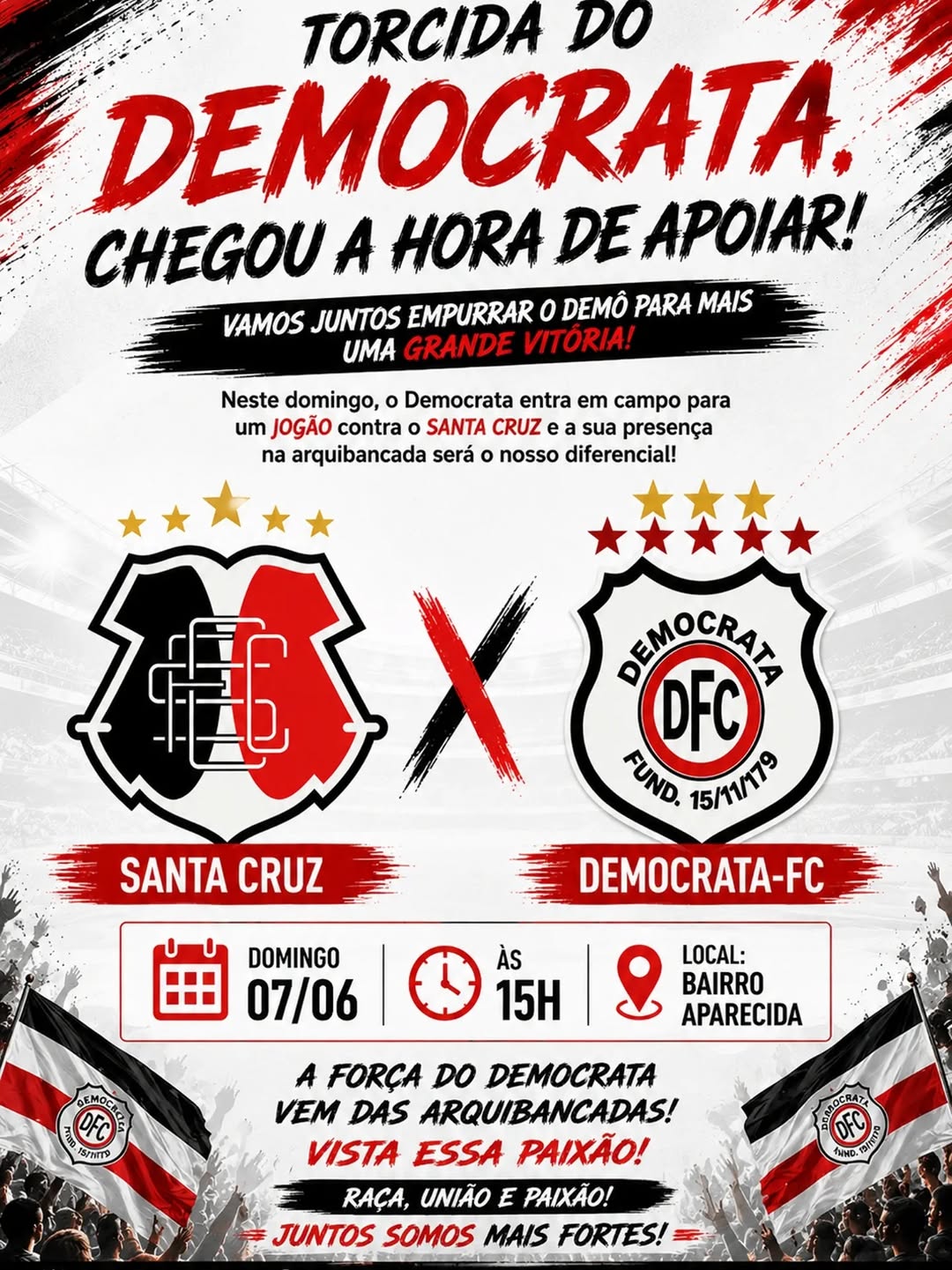 Atletas e comunidade do Democrata FC